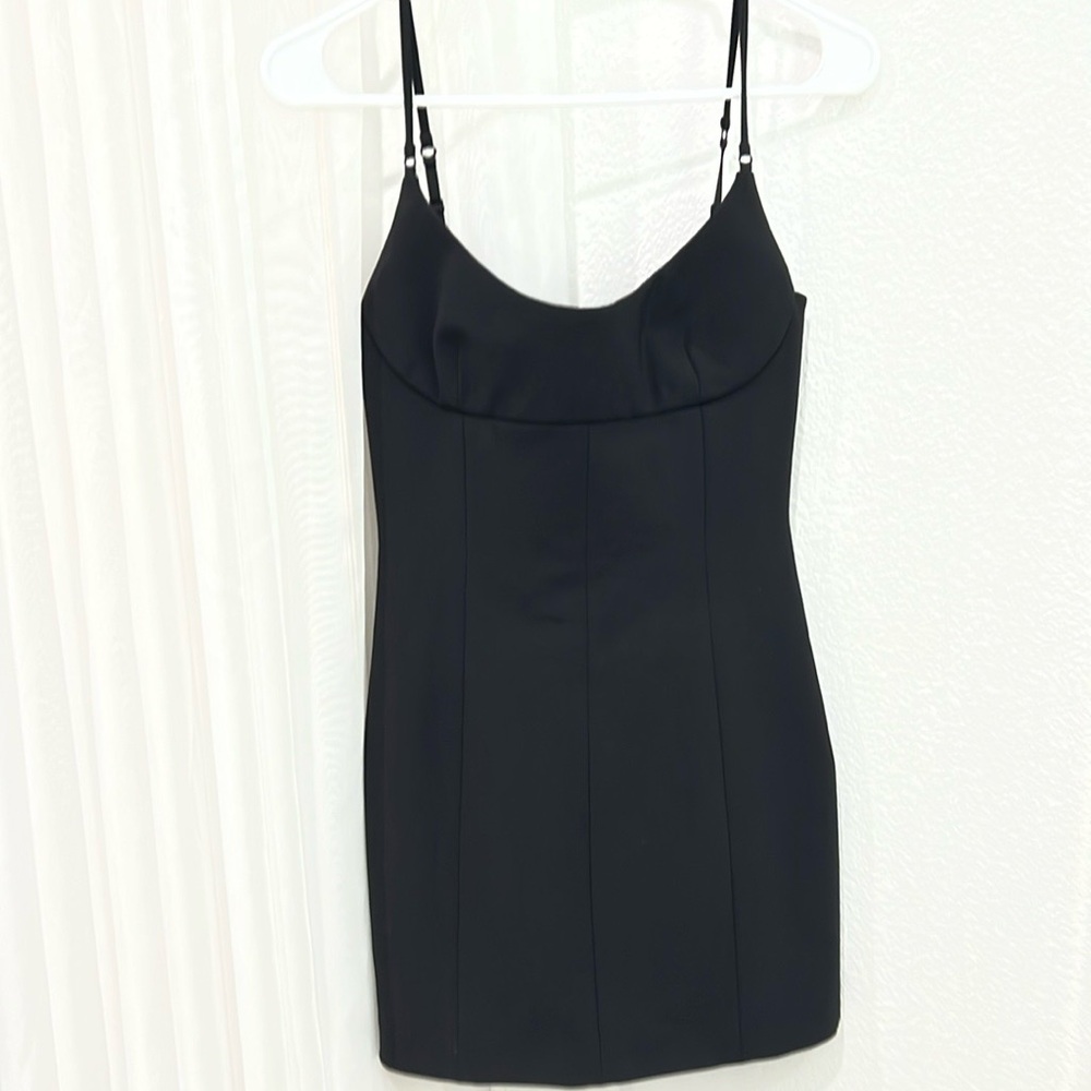 Alexander Wang Elegant Black Spaghetti Strap Dress